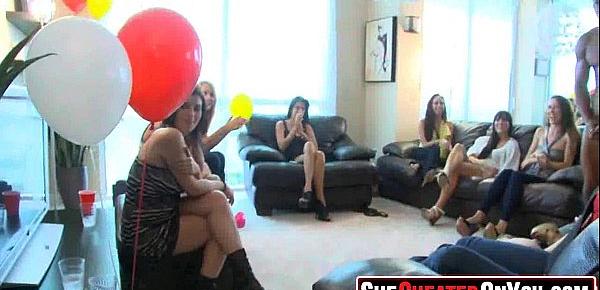  24 Lovely sluts guzzling cum at sex party!07